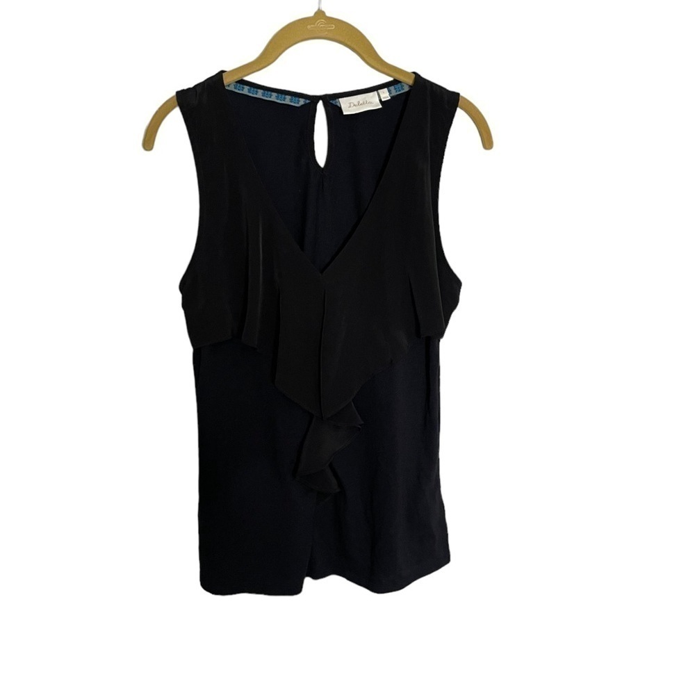 Anthropologie Deletta Ruffle Front Sleeveless Tank Small